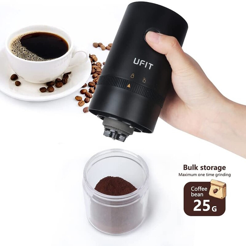 Actualizați râșnița electrică de cafea portabilă TYPE-C USB Charge Profesie Miez de măcinat ceramică Rasnita reîncărcabilă pentru boabe de cafea