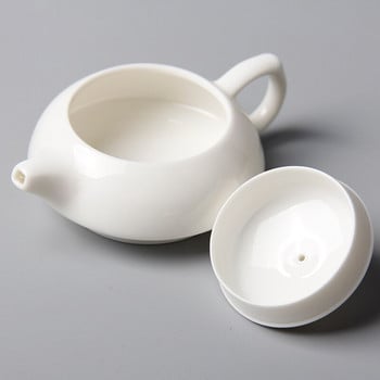 100 мл порцеланов чайник от бял нефрит Ръчно изработена кана за чай Китайски кунг-фу комплект за чай Домакински прибори за напитки тенджера с чай Чай