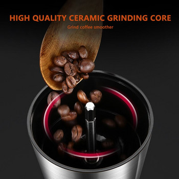 Φορητό Χειροκίνητο Μύλος Καφέ Χειροκίνητος Μύλος Καφέ με Κεραμικά Γρεζίνια 8 Ρυθμιζόμενες Ρυθμίσεις φορητά Εργαλεία Στρόφαλου Χεριού