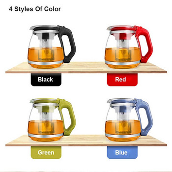 BORREY Heat Resistant Glass Teapot Infuser Διαφανές σετ ποτηριών τσαγιού Puer Oolong Tea Kettle Flower Tea Pot Βραστήρας τσαγιού 1500Ml