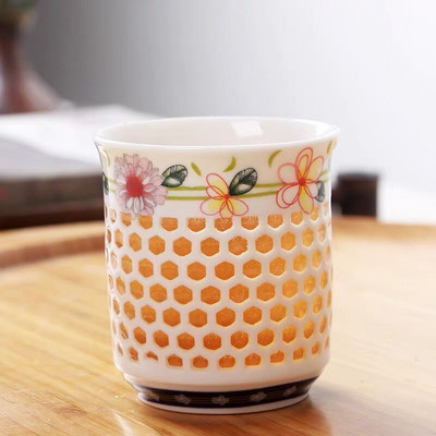 Ceainic din porțelan albastru și alb, de mare capacitate, ceainic din ceramică, ceainic portabil, cu gol, Kung Fu, cană de ceai de birou