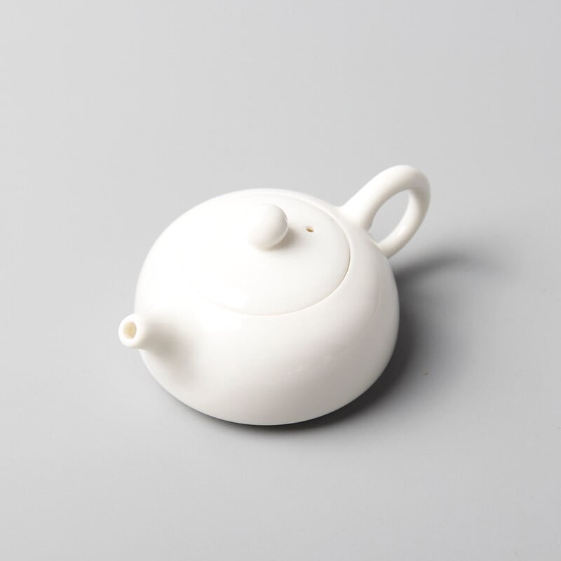 80 ml-es teáskanna fehér jade porcelán, kézzel készített kis vizes fazék kínai kung fu teáskészlet teáskészlet