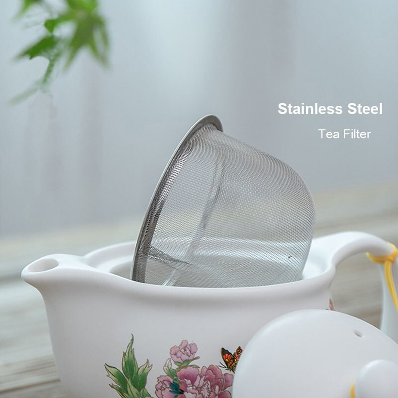 BORREY 350 ml kerámia teáskanna infuser Jingdezhen porcelán teáskanna rozsdamentes acél szűrővel Puer vízforraló kék-fehér teáskészlet