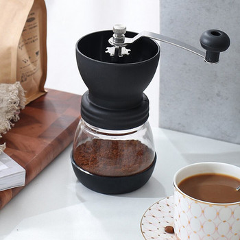 Χειροκίνητος Μύλος Καφέ Ρυθμιζόμενος Γυάλινος Γυάλινος Μύλος Χειροκίνητης Μηχανής Φορητός Οικιακός Θραυστήρας Εργαλεία κουζίνας κόκκων καφέ
