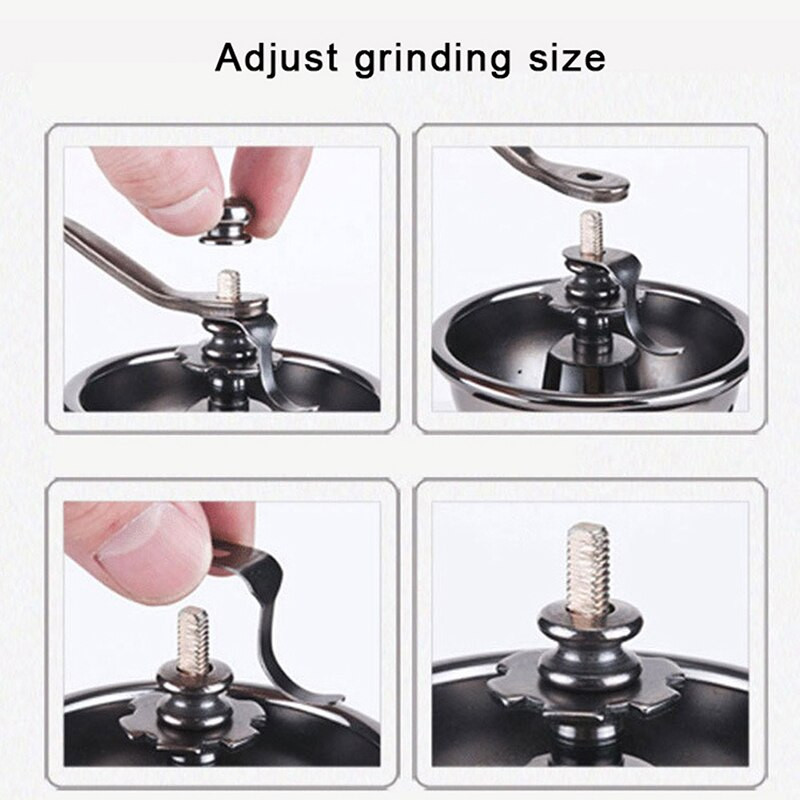 Ръчна кафемелачка, регулируема мелница за стъклени зърна, ръчна колянова машина, преносима домакинска мелница, кафе на зърна, кухненски инструменти