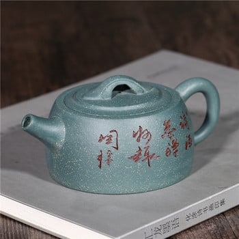 210ml Αυθεντικό Yixing Raw Ore Green Mud Purple Clay Teapot Χειροποίητο οικιακό σετ τσαγιού Puer Kung Fu Τελετή τσαγιού Προσαρμοσμένο δώρο