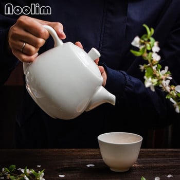 Κομψό Κινεζικό Bone Τσαγιέρα China Teapot Κεραμικό Kung Fu Kettle Flower Λευκή πορσελάνινη τσαγιέρα με φίλτρο υψηλής ποιότητας στολίδια Δώρα