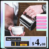 Nerūdijančio plieno pieno putų ąsotis Espreso garų kavos ąsotis Barista Craft Latte Cappuccino pieno grietinėlės puodelis putų ąsotis