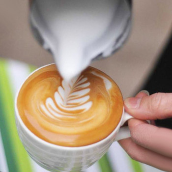 Κανάτες γάλακτος από ανοξείδωτο ατσάλι Αφρώδη στάμνα Pull Flower Cups Coffee Milk Frother Latte Art Milk Foam Tool Coffeware