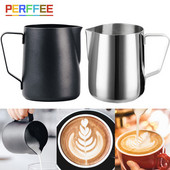Kavos pieno ąsotis nerūdijančio plieno nepridegantis pieno ąsotis Espreso kavos ąsotis Barista pieno putos ąsotis 150/350/600ml