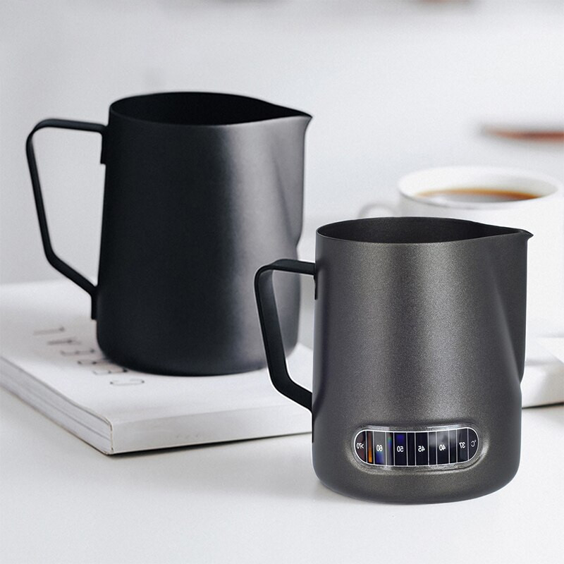 Kavos pieno ąsotis nerūdijančio plieno nepridegantis pieno ąsotis Espreso kavos ąsotis Barista pieno putos ąsotis 150/350/600ml