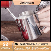 Vrč za pjenjenje mlijeka od nehrđajućeg čelika s poklopcem Espresso Barista Cappuccino Vrč za kavu Mlijeko Šalica za latte mlijeko za kućni kafić