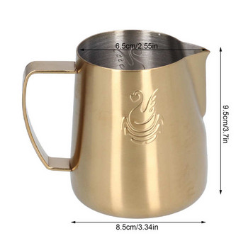 Ανοξείδωτο ατσάλι Χρυσό Αφριστικό Κύπελλο Κύπελλο Γάλα Κανάτα Μόκα με Εργαλείο παρασκευής Καφέ με Σχέδιο Κύκνου 400ml/600ml Εργαλεία καφέ