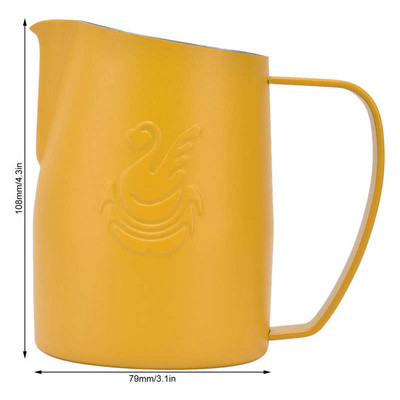 450 ml кана за мляко от неръждаема стомана Кана за разпенване на кафе Кафе Craft Latte Cappuccino Мляко Чаша за сметана за кафе