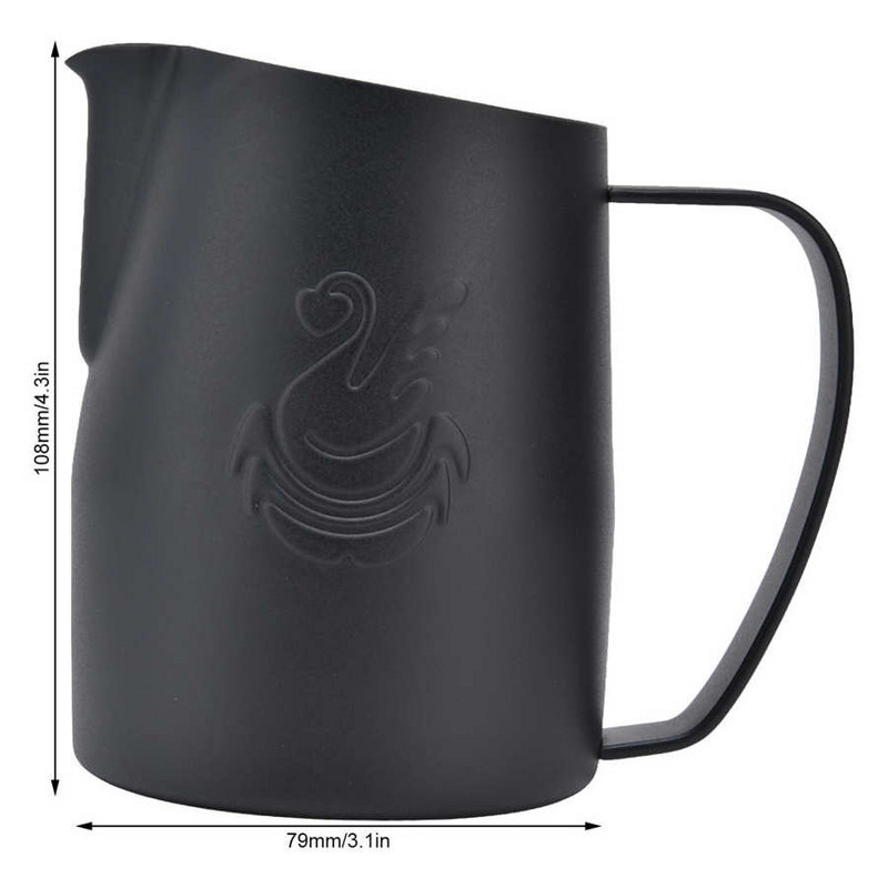 450 ml кана за мляко от неръждаема стомана Кана за разпенване на кафе Кафе Craft Latte Cappuccino Мляко Чаша за сметана за кафе