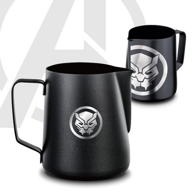 Кана за разпенване на мляко, Кана за разпенване на кафе от неръждаема стомана, черна кана с незалепващо покритие, Кана за разпенване на мляко, Кана с лого Направи си сам