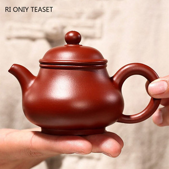 90 ml Yixing Малък капацитет лилав глинен чайник Автентичен ръчно изработен чайник Сурова руда Dahongpao Красотен чайник Китайски комплект за чай Zisha
