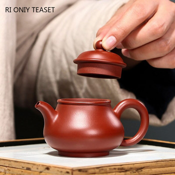 90 ml Yixing Малък капацитет лилав глинен чайник Автентичен ръчно изработен чайник Сурова руда Dahongpao Красотен чайник Китайски комплект за чай Zisha