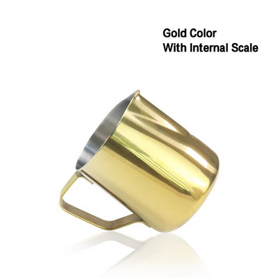 Кана за разпенване на кафе от неръждаема стомана Чаша с цвете за дърпане Чаша за капучино Мляко Чаши за еспресо Чаши за еспресо Latte Art Пенообразувател за мляко Кана за разпенване