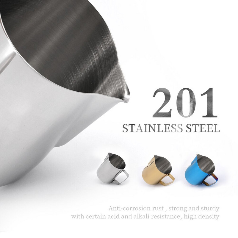 Кана за разпенване на кафе от неръждаема стомана Чаша с цвете за дърпане Чаша за капучино Мляко Чаши за еспресо Чаши за еспресо Latte Art Пенообразувател за мляко Кана за разпенване