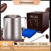 Кана за разпенване на мляко от неръждаема стомана Кана за еспресо кафе Кана за задушаване Капучино Barista Craft Кана за разпенване на мляко лате