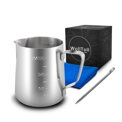 Кана за разпенване на мляко от неръждаема стомана Кана за еспресо кафе Кана за задушаване Капучино Barista Craft Кана за разпенване на мляко лате