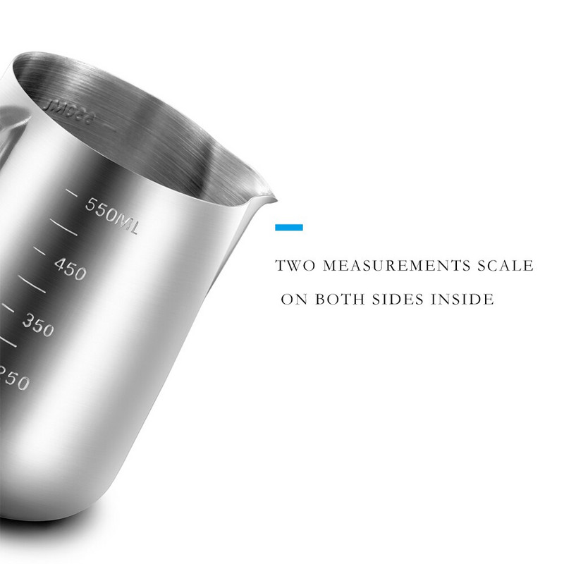 Кана за разпенване на мляко от неръждаема стомана Кана за еспресо кафе Кана за задушаване Капучино Barista Craft Кана за разпенване на мляко лате