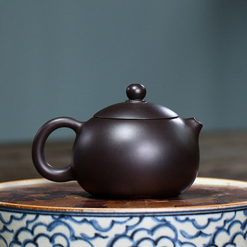 130ml Αυθεντικό Yixing Purple Clay Teapot Raw Ore Black Mud Xishi Tea Pot Zisha Filter Beauty Bottle Κινέζικο σετ τσαγιού οικιακής χρήσης
