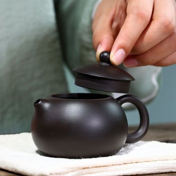 130ml Αυθεντικό Yixing Purple Clay Teapot Raw Ore Black Mud Xishi Tea Pot Zisha Filter Beauty Bottle Κινέζικο σετ τσαγιού οικιακής χρήσης