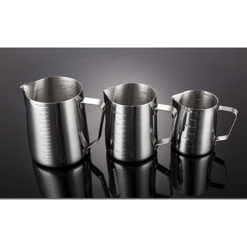 Rozsdamentes acél tejhabosító kancsó Kávékancsó Latte Art 1db/tétel csésze Űrtartalom 150ml / 350ml / 600ml / 1000ml JJA003