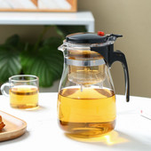 Arbatos rinkinys Karščiui atsparus stiklinis arbatinukas Kinietiškas Kung Fu arbatos rinkinys Puer virdulys Kavos stiklo virimo aparatas Patogus biuro arbatos puodo iškrovimas