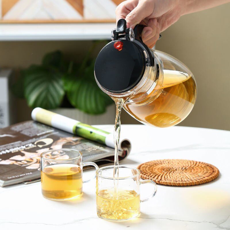 Arbatos rinkinys Karščiui atsparus stiklinis arbatinukas Kinietiškas Kung Fu arbatos rinkinys Puer virdulys Kavos stiklo virimo aparatas Patogus biuro arbatos puodo iškrovimas