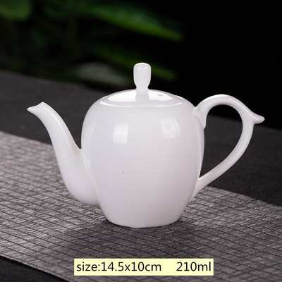 Kineski ručno rađeni čajnik od bijelog porculana bijela slonovača Keramički lonac za čaj Posuda za čaj Pu`er Oolong kuhalo za filtar za čaj
