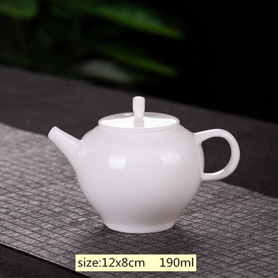 Kineski ručno rađeni čajnik od bijelog porculana bijela slonovača Keramički lonac za čaj Posuda za čaj Pu`er Oolong kuhalo za filtar za čaj