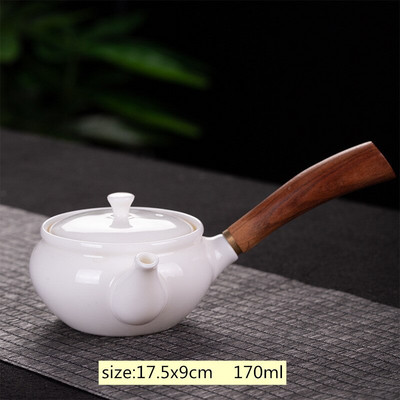 Kineski ručno rađeni čajnik od bijelog porculana bijela slonovača Keramički lonac za čaj Posuda za čaj Pu`er Oolong kuhalo za filtar za čaj