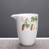 Aukštos kokybės balto porceliano arbatinukas Fair Cup arbatinukas rankomis dažytas arbatos virimo aparatas Kung Fu arbatos puodelis Gongdao puodelis arbatinukas 280ml