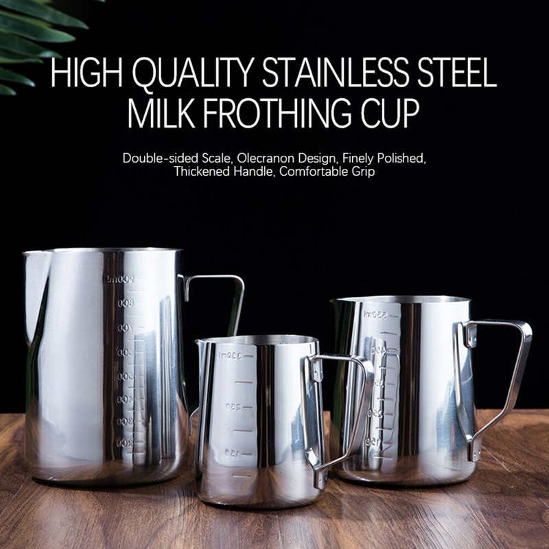 Кана за разпенване на еспресо кафе от неръждаема стомана Кана за готвене на пара Кана за готвене на пара Barista Latte Art Чаша за разпенване 350/600 мл