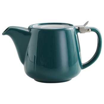 Сервиз за чай 580 мл Порцеланов чайник Цветни ръчно изработени чайници 18/8 Капак от неръждаема стомана Изключително фин инфузер за приготвяне на листов чай