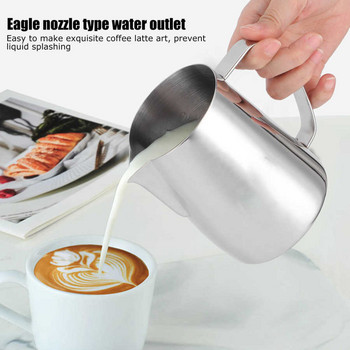 380ml/400ml/600ml Ανοξείδωτο ατσάλι Swan Milk Jug Milk Frothing Cup Potcher Cream Frother Maker Latte Art Stencil