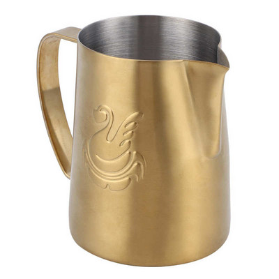 380 ml/400 ml/600 ml rozsdamentes acél hattyú tejkancsó tejhabosító csésze kávékancsó tejszínhabosító Latte Art stencil