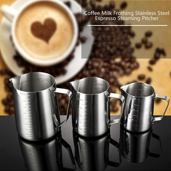 350/550/900ml Φλιτζάνι για αφρόγαλα καφέ από ανοξείδωτο ατσάλι Κανάτες με αφρό λουλουδιών Barista Latte Cappuccinos Art Foam Cangs
