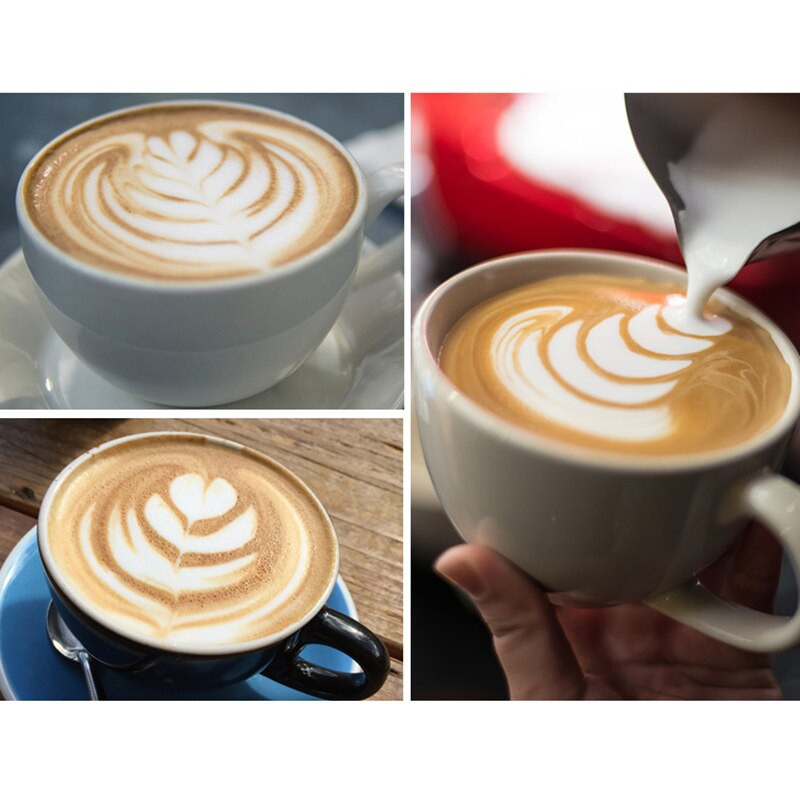 350/550/900 ml kávétejhabosító csésze rozsdamentes acél habosító kancsó Virágcsésze Barista Latte Cappuccinos Art habos kancsók
