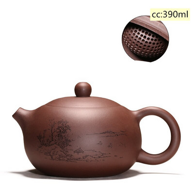 Yixing teáskanna lila agyag Xishi teáskanna szépség vízforraló Nyersérc, kézzel készített teáskészlet autentikus Tie Guanyin Puer 188 golyós lyukszűrő