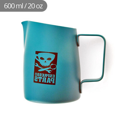 Tejhabosító kancsó 20 oz hőmérő matricával, Stianless Steel Espresso Latte gőzölő habosító csésze, matt fekete