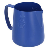 Rozsdamentes acél kávéskancsó tejkancsó Kék Latte habosító csésze 400 ml/600 ml, cseppmentes vízkivezetéssel konyhai irodákhoz