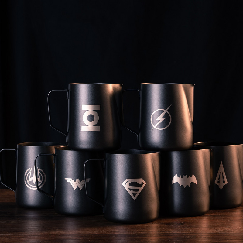 Кана за разпенване на мляко Кана за разпенване на кафе от неръждаема стомана Незалепващо покритие Разпенваща се черна кана Кана за разпенване на мляко Кана за разпенване на мляко Направи си сам Кана