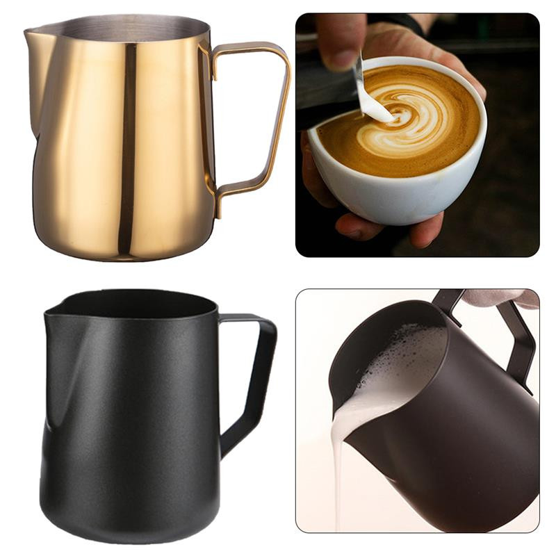 350/600ML ulcior de spumare a laptelui din oțel inoxidabil, cafea espresso, barista, latte, cappuccino, cești cu cremă de lapte pentru barista