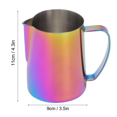 600 ml oțel inoxidabil cafea spuma lapte cană ulcior colorat cofer ulcior latte art ulcior pentru acasă bar birou magazin cafea instrumente