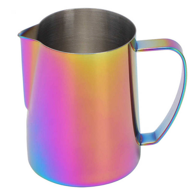 600 ml oțel inoxidabil cafea spuma lapte cană ulcior colorat cofer ulcior latte art ulcior pentru acasă bar birou magazin cafea instrumente