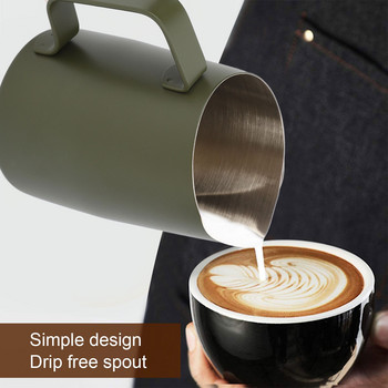 450/600ML Στάμνα από ανοξείδωτο χάλυβα Milk Fothing Pitch Cana Coffee Κούπα με κεκλιμένο στόμα Τροφίμων Κατηγορία Pull Flower Cup Latte Art Εργαλείο τέχνης